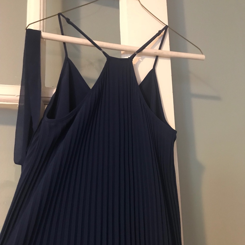 Blue pleated maxi dress - Picture 5 of 8